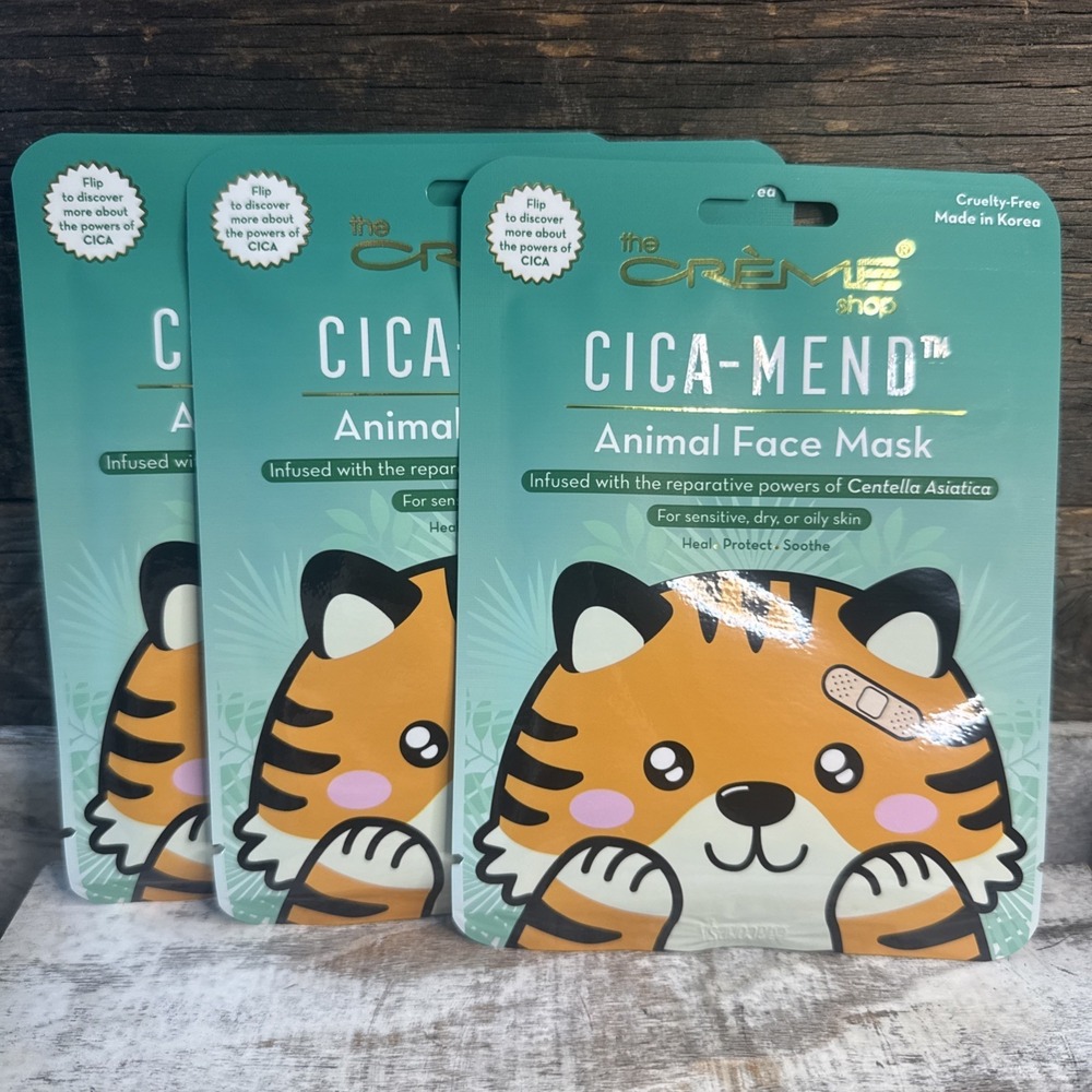 The Crème Shop Cica-Mend Animal Face‎ Mask 3 Pack | MSRP = $15